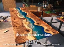Stunning Ocean Furniture Epoxy Table Top, Dining Counter Slab Christmas Sale