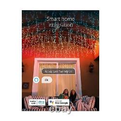 Twinkly App Controlled Clear Wire LED Christmas Lights with 190 RGB LEDs for