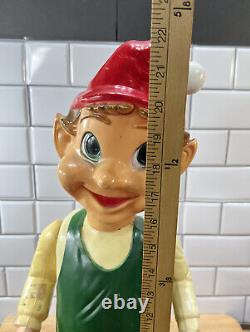 Vintage 1950s / 1960s Union Products 22 Elf with Lantern Christmas Blow Mold RARE