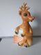 Vintage Blow Mold Rudolph The Red Nose Reindeer & Chimney Christmas Decor 14 in