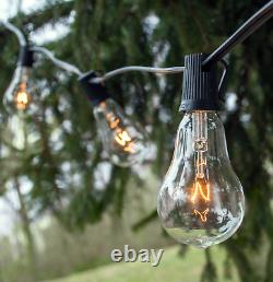 Vintage Edison Filament Outdoor Patio String Lights 100, 50, and 25 Foot Lengths