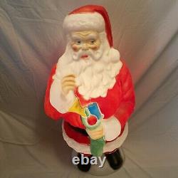 Vintage Empire Blow Mold Santa Claus withStocking Christmas Gifts Lights Up 41