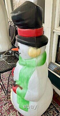 Vintage Empire Frosty the Snowman Carrot Nose Blow Mold Lighted Christmas 40